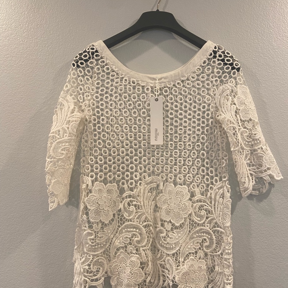 Millau LF White Lace Top